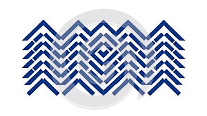 Blue Zigzag Wavy Line Pattern, Modern Abstract Digital Background, vector design Generative AI