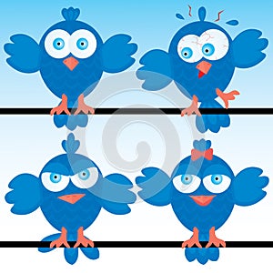 Blueberds icon set