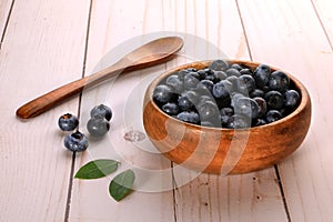 Blueberries in a bowl for breakfast