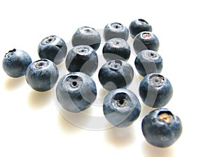 Blueberries with a clipping path on white