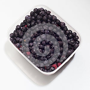 Blueberries in the container