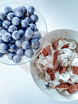 Blueberries and healthy desert