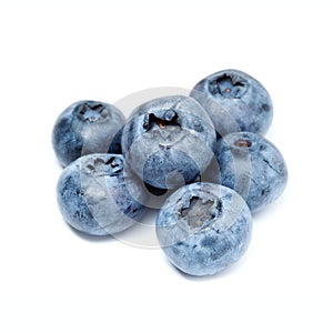 Blueberries isolated on white