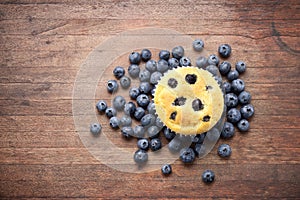 Blueberries Muffin Food Background