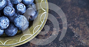 Blueberries natural antioxidant healthy snack food, web banner