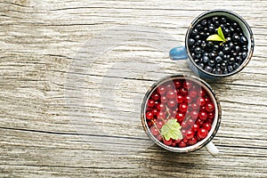 Blueberries and redcurrant