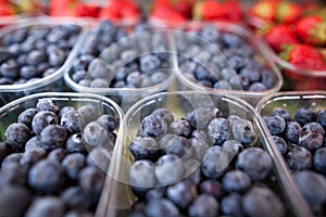 Blueberries and strawberries