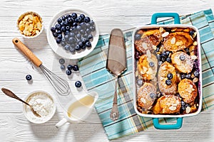 Blueberry Almond Mascarpone French Toast, top view