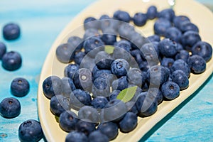 Blueberry antioxidant and organic superfood in a bowl