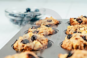 Blueberry And Apple Fruits Cupcakes Muffins