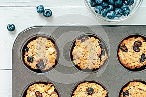 Blueberry And Apple Fruits Cupcakes Muffins