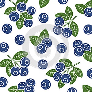 Blueberry background, pattern set. Collection icon blueberry. Vector