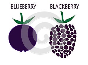 Blueberry and blackberry