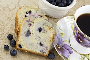 Blueberry Bread and Coffee