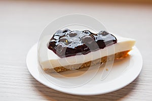 A blueberry cheese pie.