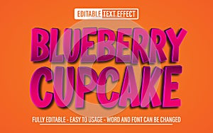 Blueberry Cupcake 3d text effect