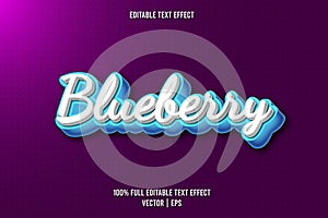 Blueberry editable text effect retro style