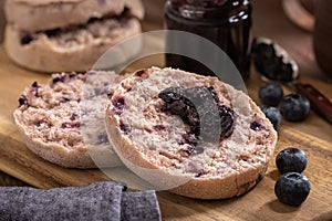 Blueberry English Muffin and Preserves