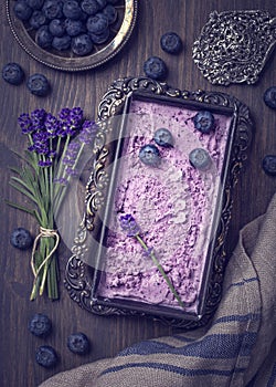 Blueberry ice cream