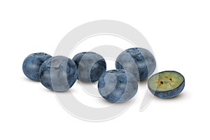 blueberry isolated on white