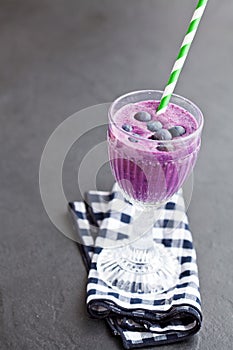 Blueberry milk smoothie