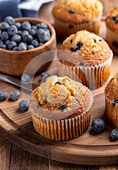 Blueberry Muffins With Fresh Berries