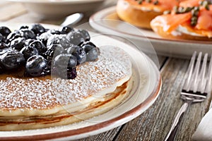 blueberry pancakes plate