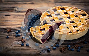 Blueberry pie photo