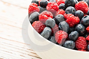 Blueberry and Rasberry fruit