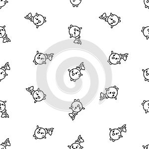 Blueberry. Seamless pattern. Coloring Page