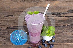 Blueberry smoothies purple colorful fruit juice milkshake blend beverage healthy