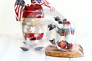 Blueberry Strawberry Trifles