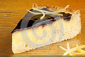 Blueberry and vanilla custard cream tart