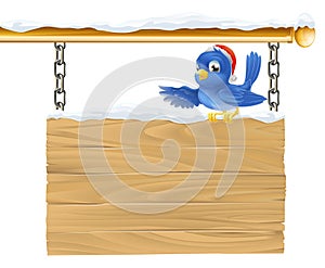 Bluebird Christmas sign
