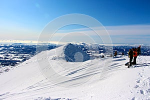 A bluebird day at Hanazono view from the peak