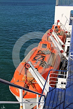 Bluebridge cook straight car ferry lifeboats