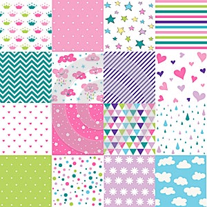 Cute Baby Background Seamless Pattern