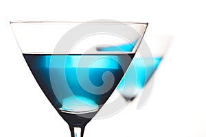 Bluecuracao in martini glass - studio shot
