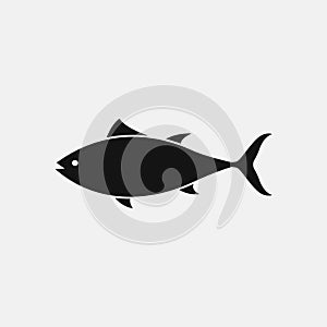 Bluefin tuna icon logo design. simple flat vector illustration