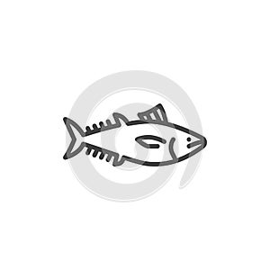 Bluefin tuna line icon