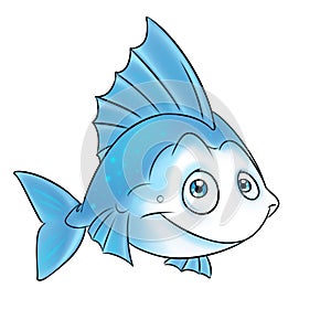 Bluefish cartoon illustration