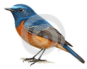 Bluefronted Redstart bird transparent