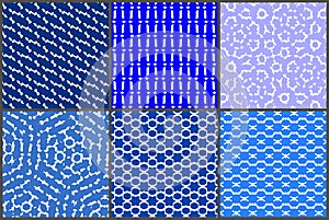 Blueish pattern set photo