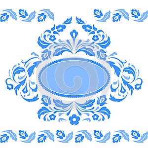 Bluel floral pattern