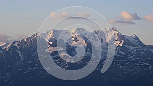 Bluemlisalp range in early morning