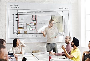 Blueprint Architecture Interior Design Structure Development Con