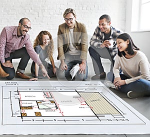 Blueprint Architecture Interior Design Structure Development Con