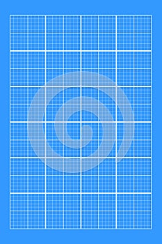Blueprint grid background. Checkered blank template for cutting mat, office work, mechanics scheme, drawing, drafting