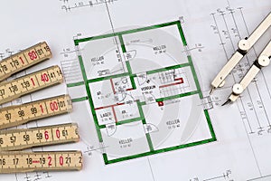 Blueprint for a house photo