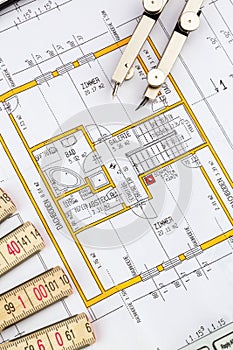 Blueprint for a house photo